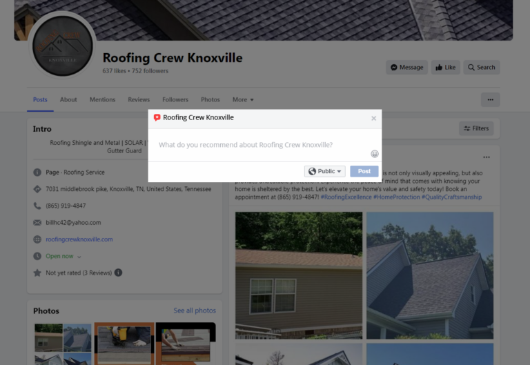 Roofing Crew Knoxville Facebook Reviews